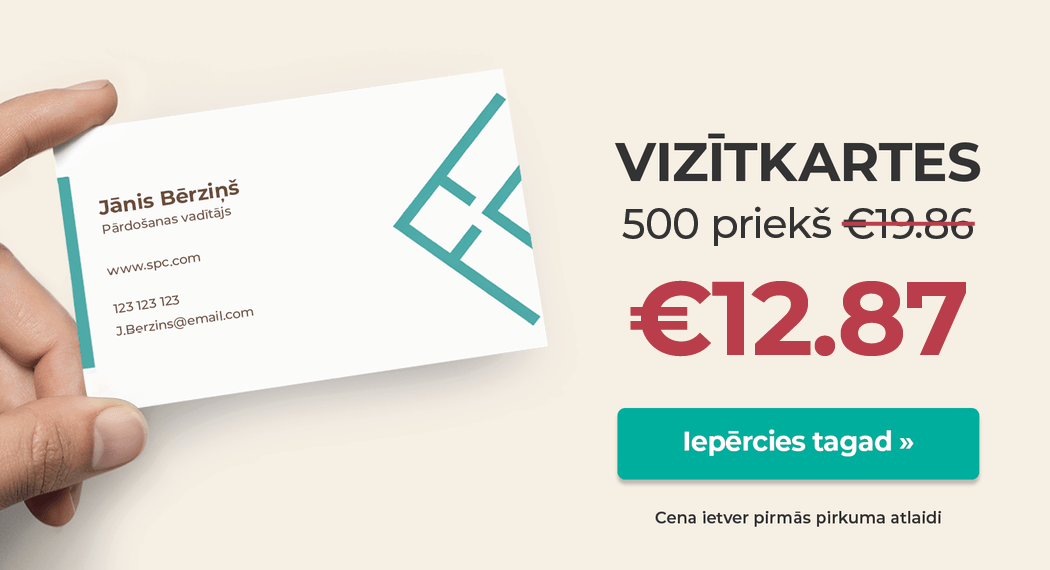 Drukājiet vizītkartes par vislabāko cenu. Lieliska kvalitāte un ātra piegāde.